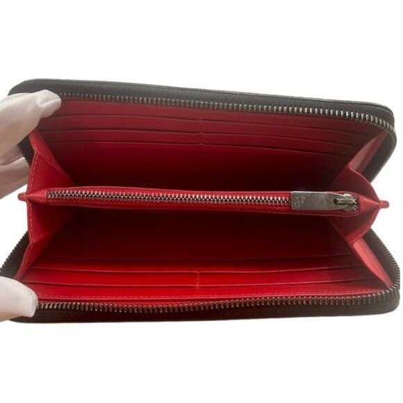 Christian Louboutin Panettone Zippy Long Wallet Spike Stud Black Red w Box/Tags - Picture 7 of 10